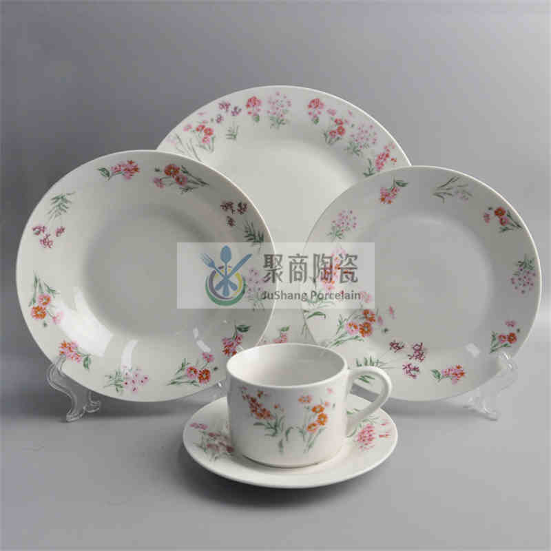 bord ware-20stykket porcelænsmiddagsæt med afskåret mærkat